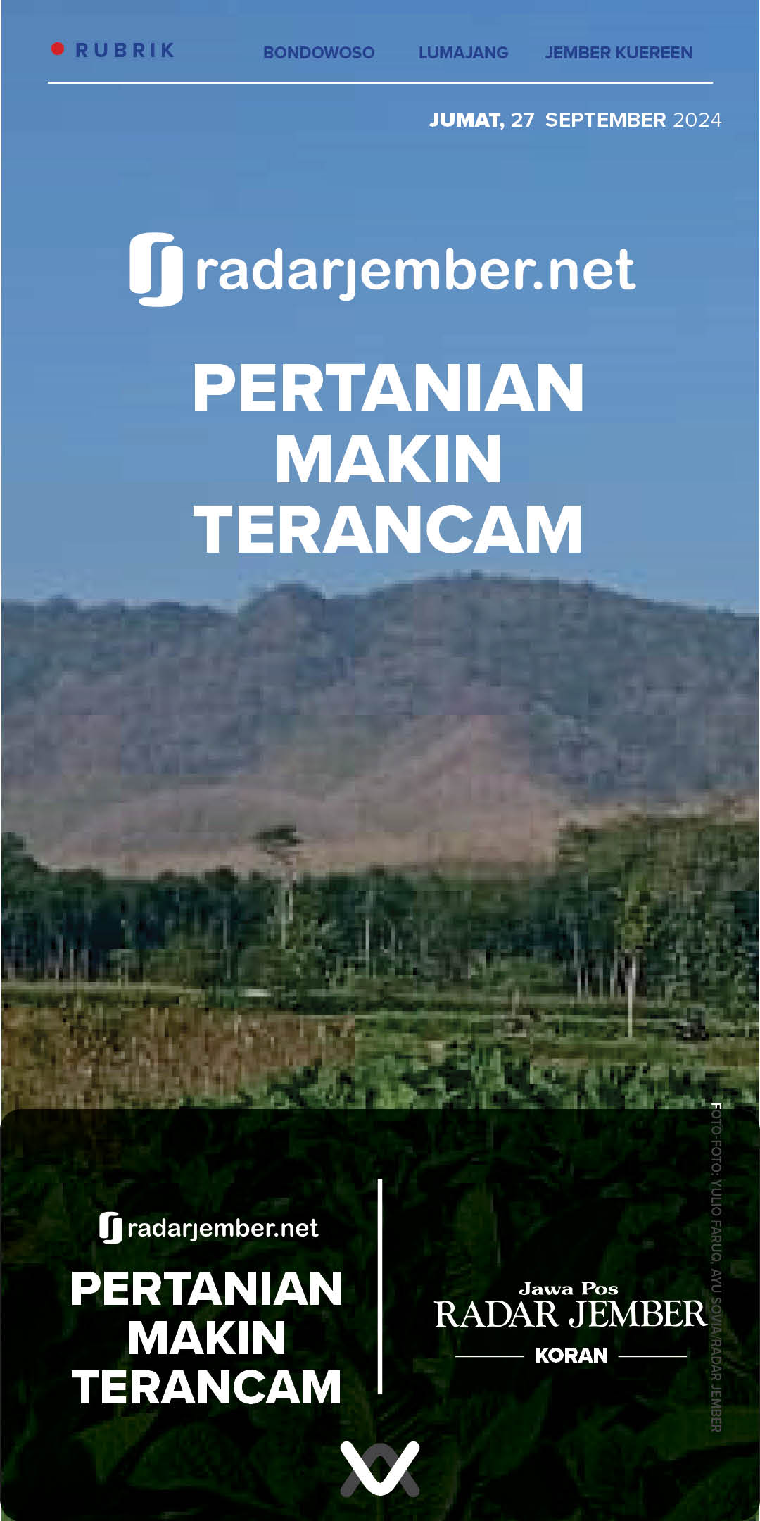 pertanian makin terancam