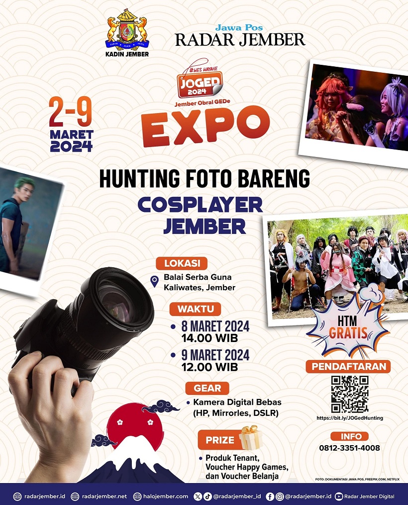 Hunting Foto Cosplayer di Jember Obral Gede Bisa Dapat Hadiah? Ini Info Lengkapnya!