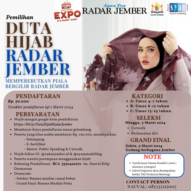 Ikuti Duta Hijab Radar Jember, Kepoin Syarat-syaratnya dan Daftar Sekarang Juga!