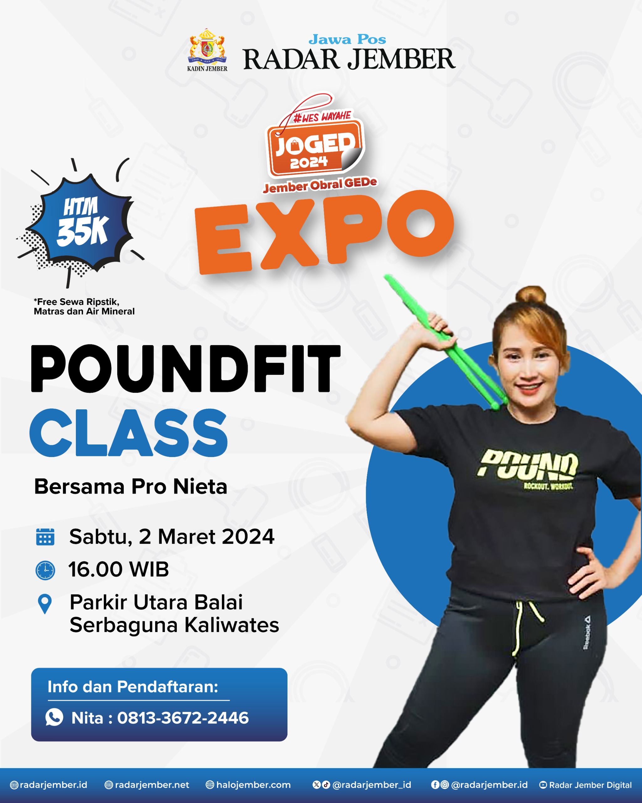 Turunkan Berat Badan dengan Pound Fit di Expo JOGed Jember, Catat Waktunya!